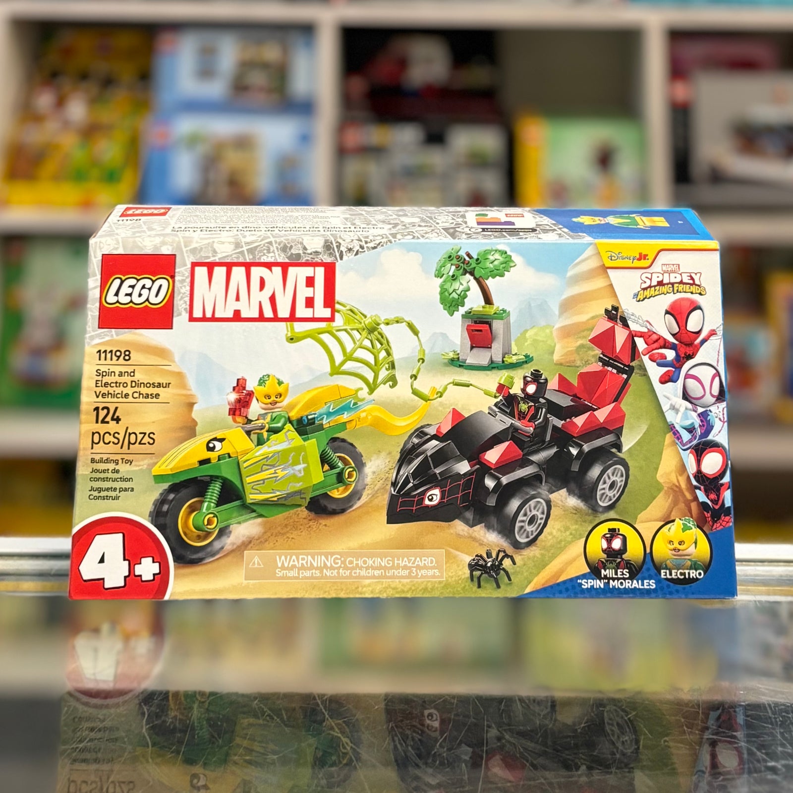 LEGO Marvel Spin and Electro Dinosaur Vehicle Chase 11198 1 LEGO Marvel Spin and Electro Dinosaur Vehicle Chase 11198