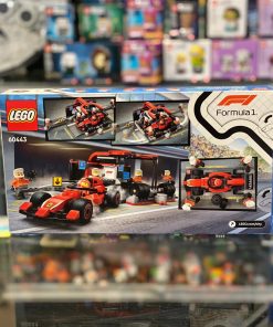 Alternative view of LEGO City F1 Pit Stop & Pit Crew with Ferrari Car 60443