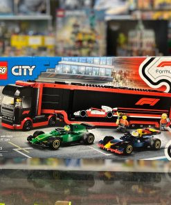 LEGO City F1 Truck with RB20 & AMR24 F1 Cars 60445