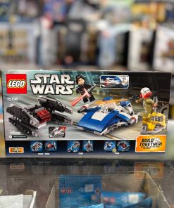 Alternative view of LEGO Star Wars A-Wing vs. TIE Silencer Microfighters 75196